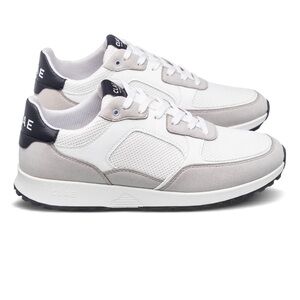 BNWT CLAE JOSHUA MICROCHIP WHITE NAVY VEGAN 10.5 TRAINER SHOE SNEAKER